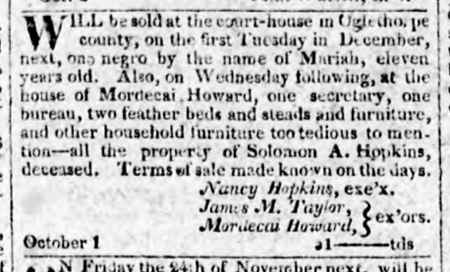 1820 11-07 The Georgia Journal (Milledgeville) p4