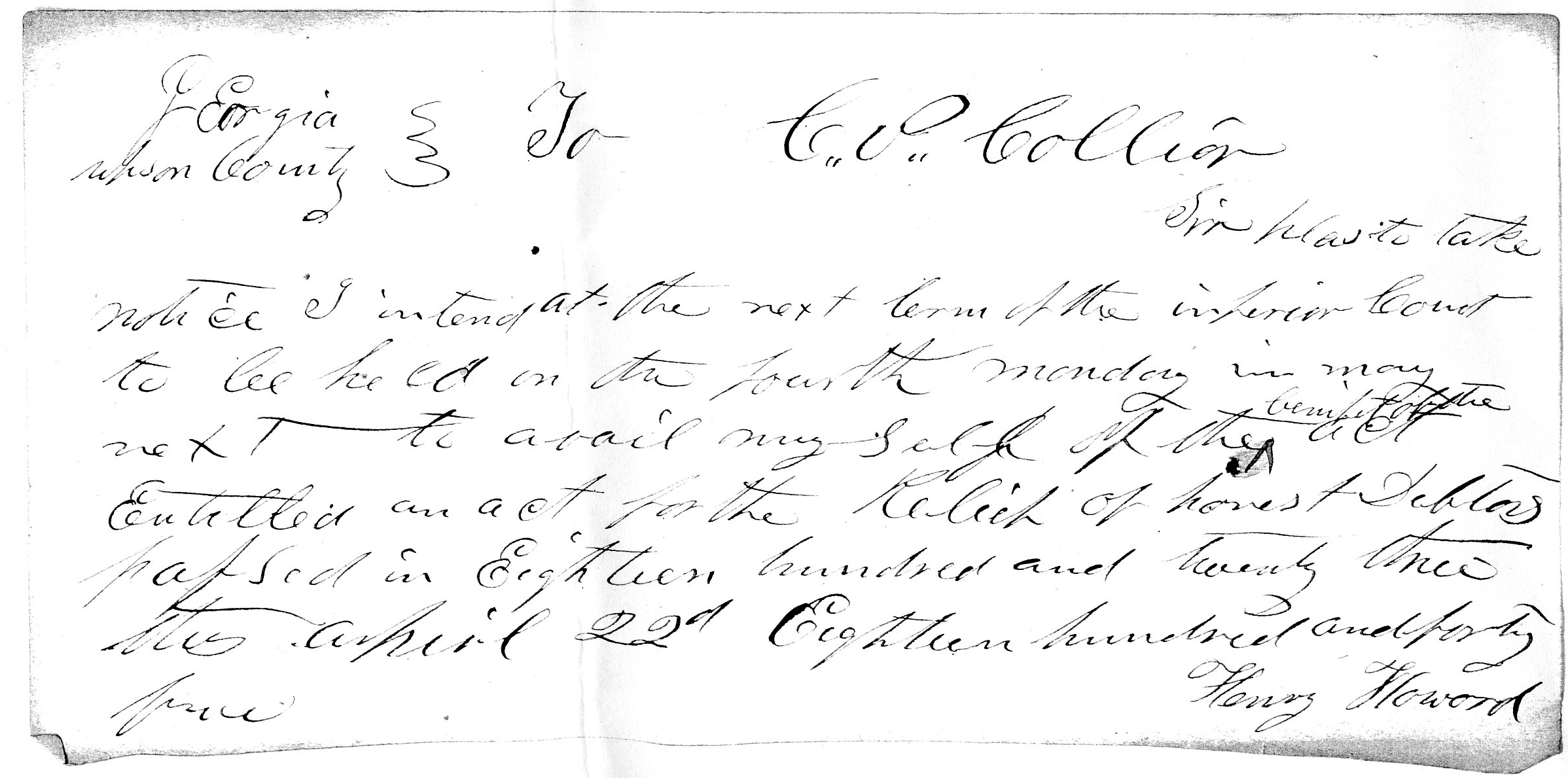 1845 04-22 HH to CVCollier